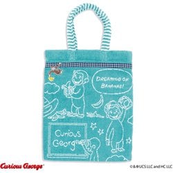 68-2237380 [バッグ おさるのジョージ シンプルライン 40cm×33cm グリーン]