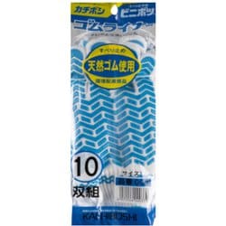 ＃065 [すべり止め手袋 ゴムライナー 青 Lサイズ 10双組]