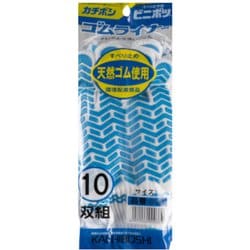 ＃065 [すべり止め手袋 ゴムライナー 青 Mサイズ 10双組]
