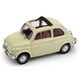 R46413 1/43 フィアット 500L 1968-1972 オープン アンティークアイボリー/ブラウンインテリア [ダイキャストミニカー]