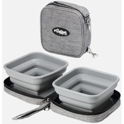 ポルタボウル ペット 携帯用食器 800ml 大容量 グレー [ 携帯用食器]