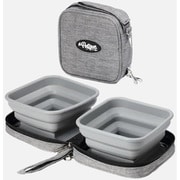 ポルタボウル ペット 携帯用食器 800ml 大容量 グレー [ 携帯用食器]