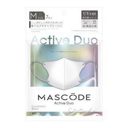 マスコード 3Dマスク アクティブ デュオ シルバーホワイト（グレー紐） Mサイズ 7枚入り