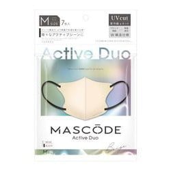 マスコード 3Dマスク アクティブ デュオ ベージュ（ブラック紐） Mサイズ 7枚入り