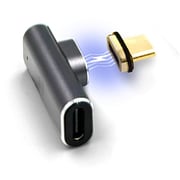 FUSBCCMA013SL [Type-C変換アダプター マグネット式 直角L型 （オス‐メス）PD100W]