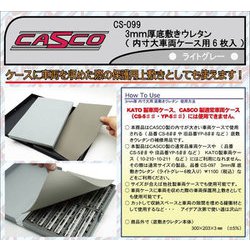 CS-099 車両ケース用 ウレタン 3mm厚 底敷きウレタン （内寸大用 6枚入り） ライトグレー [鉄道模型用品]