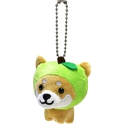 旅するマメしば ぬいぐるみボールチェーン りんご 緑 [キャラクターグッズ]