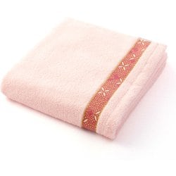 日本製タオル 七宝 60cm×110cm レッド バスタオル 45-3443180