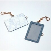 推し活2WAYフォトカードホルダー 大理石柄 グレー