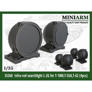 B35260 1/35 現用 露/ソ L-2G 赤外線サーチライト T-10M重戦車/T-55A/T-62主力戦車用 4個入 [プラモデル用パーツ]
