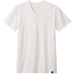 クールマジック 綿100％ＶネックＴシャツ Mサイズ ホワイト MCA515Y