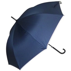 長傘 晴雨兼用 無地 60cm ジャンプ式 UVカット加工 四角手元 ネイビー 13370