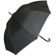長傘 晴雨兼用 無地 60cm ジャンプ式 UVカット加工 四角手元 ブラック 13370