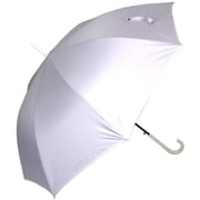 長傘 晴雨兼用 無地 60cm ジャンプ式 UVカット加工 四角手元 パープル 13370