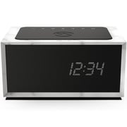GENEVA TIME DIGITAL（ジェネバタイムデジタル） デジタルクロック Qi充電機能付きBluetoothスピーカー ホワイトマーブル GTD-WHM