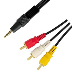 ビデオ変換ケーブル 3.5mm4極ミニプラグ-ピン（RCA）プラグ×3 2m FCA-139-20