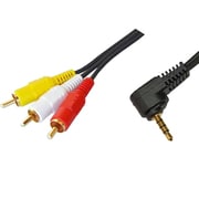 ビデオ変換ケーブル 3.5mm4極L型ミニプラグ-ピン（RCA）プラグ×3 1.5m FCA-129-15