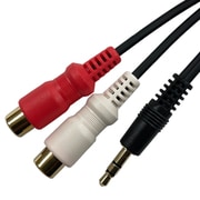 オーディオ変換ケーブル ピン(RCA)ジャック×2-3.5mmステレオミニプラグ 1.5m FCA-343-15