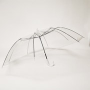 ショートワイド傘 ビニール傘 60cm 手開き式 ホワイト 498WH