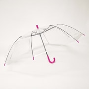 ショートワイド傘 ビニール傘 60cm 手開き式 ピンク 498PK