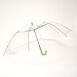 ショートワイド傘 ビニール傘 60cm 手開き式 グリーン 498GR