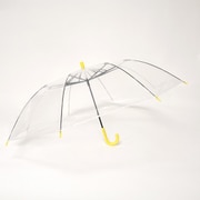 ショートワイド傘 ビニール傘 60cm 手開き式 イエロー 498YE