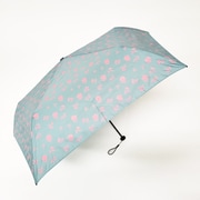 折りたたみ傘 晴雨兼用 極軽 空飛ぶカーボンアンブレラ 花柄 50cm 手開き加工 UVカット加工 ブルー 1394BL