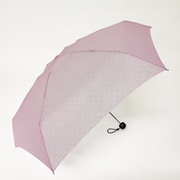 折りたたみ傘 晴雨兼用 ポケブレラ 極小5段 マイクロ傘 ドット 50cm 手開き式 ピンク 1398PK
