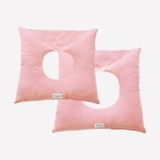 マタニティ用クッション 妊娠中のうつぶせ寝をサポートするクッション ピンク 2枚組 フリーサイズ A0101-P