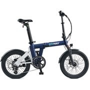 電動折りたたみ自転車 ERWAY A02 型式認定取得 5段階電動アシスト 8段変速ギア 折りたたみ式 ホワイト×ネイビー erway-a02