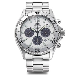 ORIENT（オリエント） Sports（スポーツ） Orient Mako （オリエントマコ） WWFジャパンコラボレーション限定モデル クロノグラフ ソーラーパワード メタルバンド（SUS316L） メンズ RN-TX0205S