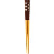 キッズ箸 ランチタイム ドットミニ ブラウン 18cm 17091