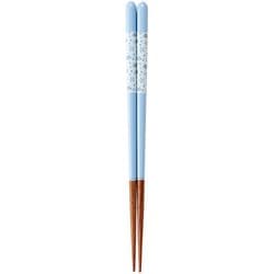 キッズ食洗箸 パステルフラワー ブルー 18cm 17051