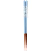 キッズ食洗箸 パステルフラワー ブルー 18cm 17051