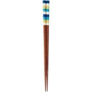 六角箸 キューピット ブルー 23cm 10700