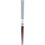 箸 ジャパニーズモダン 格子 ブルー 23cm PET 13441