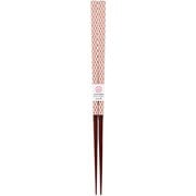 箸 ジャパニーズモダン 格子 レッド 23cm PET 13442