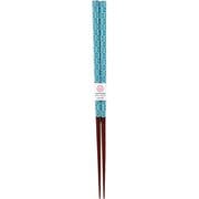 箸 ジャパニーズモダン 雪結晶 ブルー 23cmPET 13455