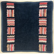 F132 [ハンカチタオル DERBY Wash cloth 30×30cm BLACK-10]