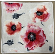 F288 [ハンカチタオル Corn poppy Wash cloth 30×30cm Seashell-146]