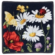 F344 [ハンカチタオル Daisy Field Wash cloth 30×30cm Blue-225]