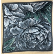 F346 [ハンカチタオル Dark Peony Wash cloth 30×30cm Graphite grey]