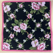 F575 [ハンカチタオル Amilie Black Wash cloth 25×25cm Cerise-135]