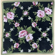 F576 [ハンカチタオル Amilie Black Wash cloth 25×25cm Green-182]