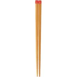 箸 スス竹 天平頭色付 レッド 19.5cm 10354