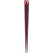 箸 金座 うさぎ 朱 20.5cm 10112