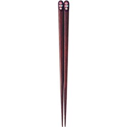 箸 金座 もみじ エンジ 20.5cm 10116