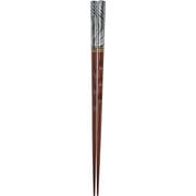 箸 川面 ブラック 23cm 11753