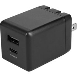 USB急速充電器 USB PD（パワーデリバリー）対応 45W USB-C×1/USB-A×1 PD-PPS対応 GaN採用 折りたたみプラグ ブラック OWL-APD45C1A1G-BK