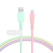 グラデーションケーブル 充電 データ転送対応 Apple MFi認証品 USB-A to Lightning 1m MOT-SCBALG100-SE